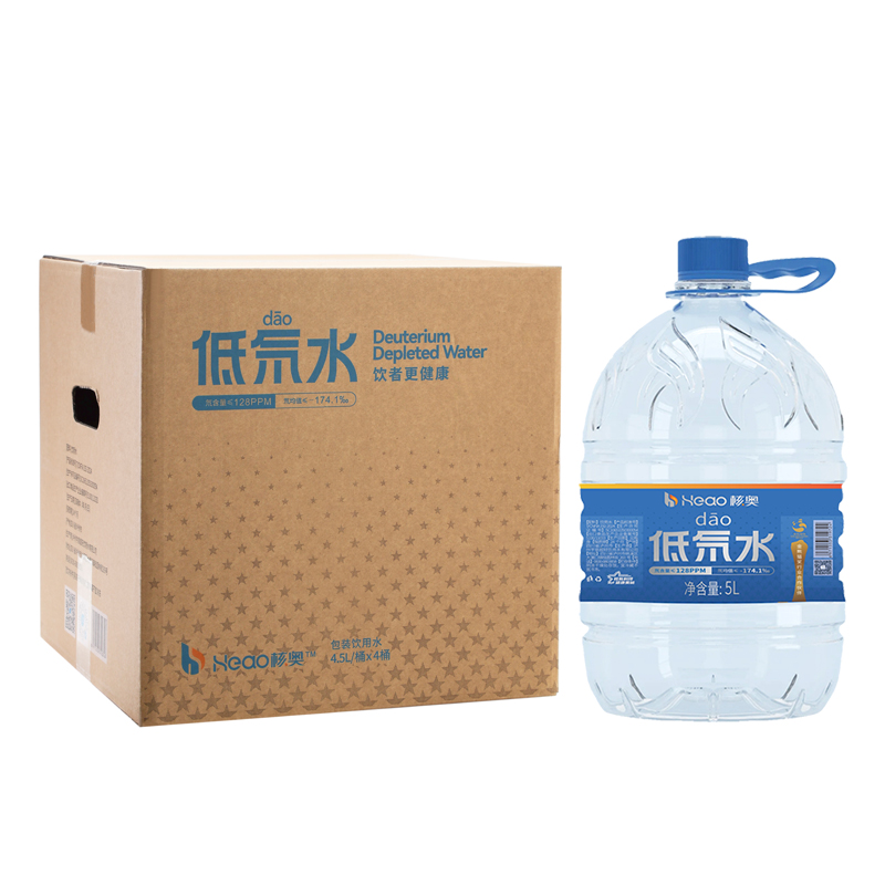 核奥低氘水5L/桶 氘含量128ppm